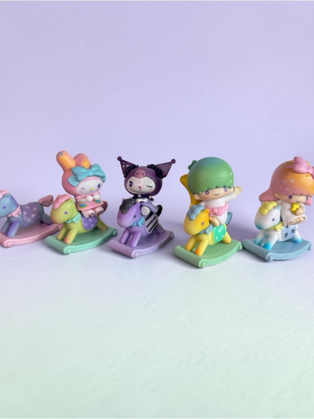 MINISO Sanrio Rocking Horse Series Figure Toy 4 Figures 5 Horses Kuromi